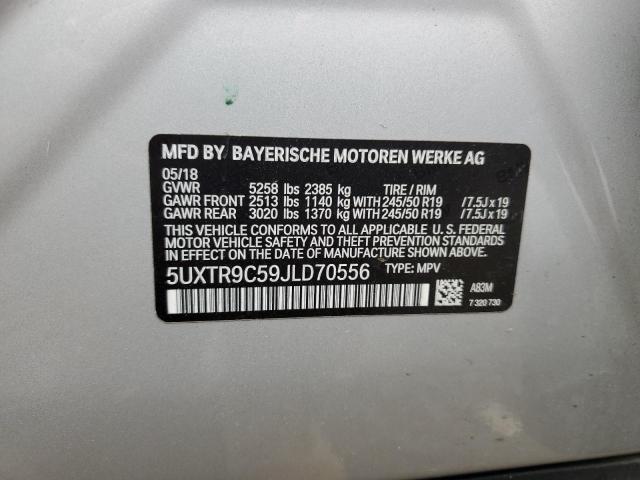 Photo 12 VIN: 5UXTR9C59JLD70556 - BMW X3 XDRIVE3 