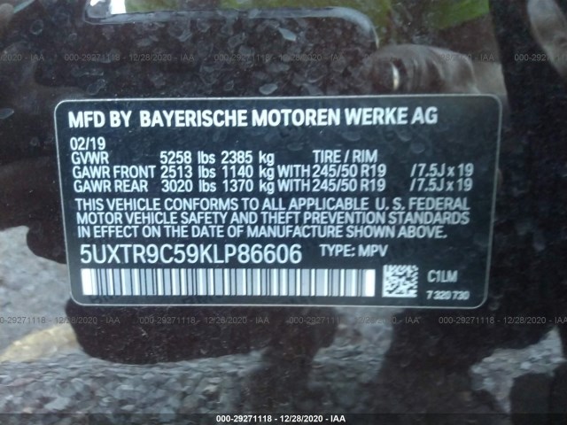 Photo 8 VIN: 5UXTR9C59KLP86606 - BMW X3 