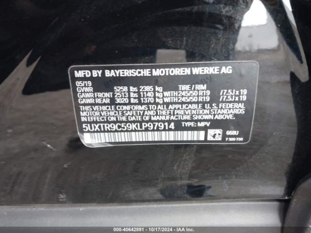 Photo 8 VIN: 5UXTR9C59KLP97914 - BMW X3 