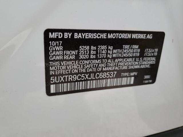 Photo 9 VIN: 5UXTR9C5XJLC68537 - BMW X3 XDRIVE3 