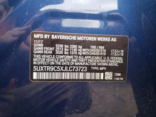 Photo 11 VIN: 5UXTR9C5XJLC73723 - BMW X3 XDRIVE3 