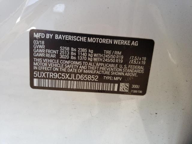 Photo 12 VIN: 5UXTR9C5XJLD65852 - BMW X3 XDRIVE3 