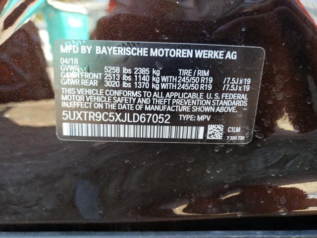 Photo 9 VIN: 5UXTR9C5XJLD67052 - BMW X3 XDRIVE3 