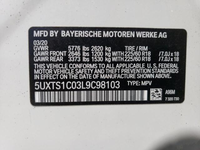 Photo 12 VIN: 5UXTS1C03L9C98103 - BMW X3 