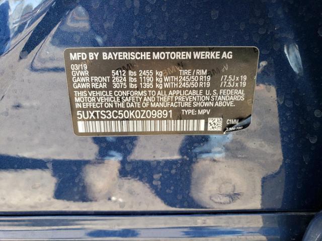 Photo 12 VIN: 5UXTS3C50K0Z09891 - BMW X3 XDRIVEM 