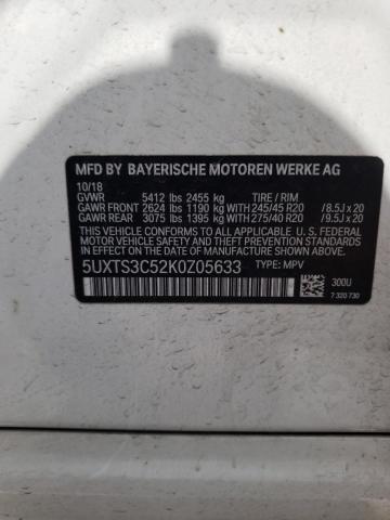 Photo 12 VIN: 5UXTS3C52K0Z05633 - BMW X3 XDRIVEM 