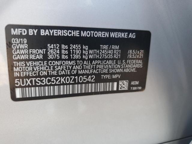 Photo 11 VIN: 5UXTS3C52K0Z10542 - BMW X3 