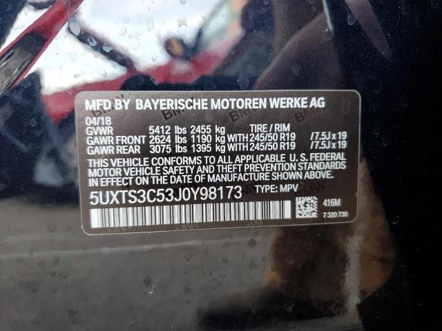 Photo 12 VIN: 5UXTS3C53J0Y98173 - BMW X3 XDRIVEM 