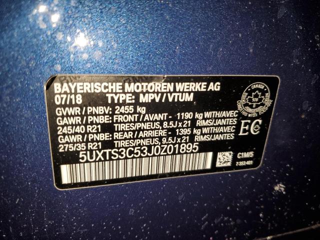 Photo 11 VIN: 5UXTS3C53J0Z01895 - BMW X3 