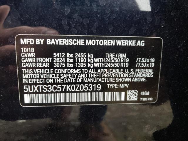 Photo 9 VIN: 5UXTS3C57K0Z05319 - BMW X3 XDRIVEM 