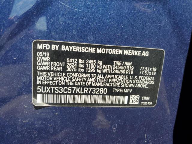 Photo 12 VIN: 5UXTS3C57KLR73280 - BMW X3 