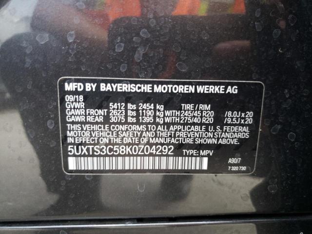 Photo 9 VIN: 5UXTS3C58K0Z04292 - BMW X3 XDRIVEM 