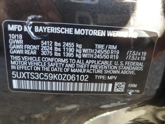 Photo 13 VIN: 5UXTS3C59K0Z06102 - BMW X3 XDRIVEM 