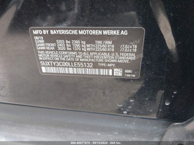 Photo 8 VIN: 5UXTY3C00LLE55132 - BMW X3 