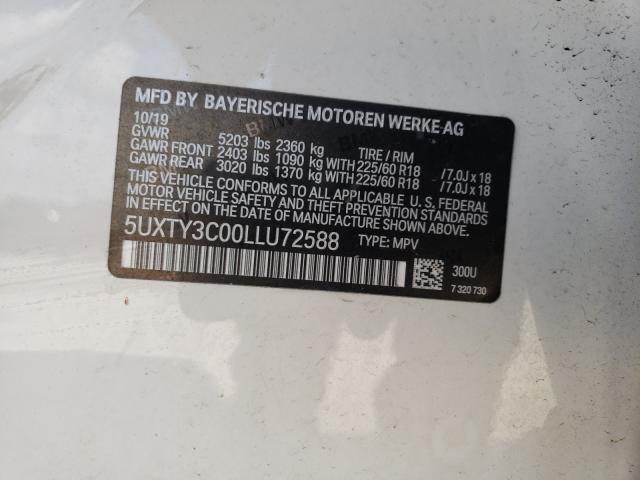 Photo 9 VIN: 5UXTY3C00LLU72588 - BMW X3 SDRIVE3 