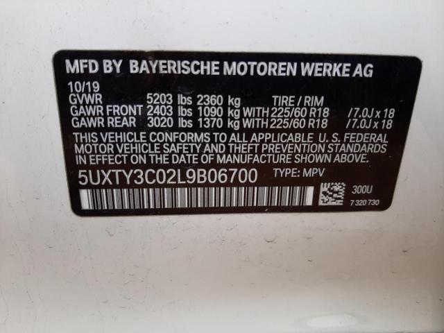 Photo 11 VIN: 5UXTY3C02L9B06700 - BMW X3 SDRIVE3 