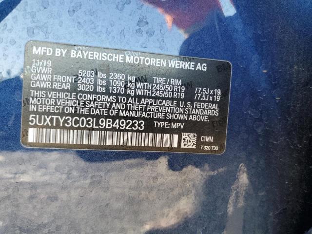 Photo 13 VIN: 5UXTY3C03L9B49233 - BMW X3 SDRIVE3 