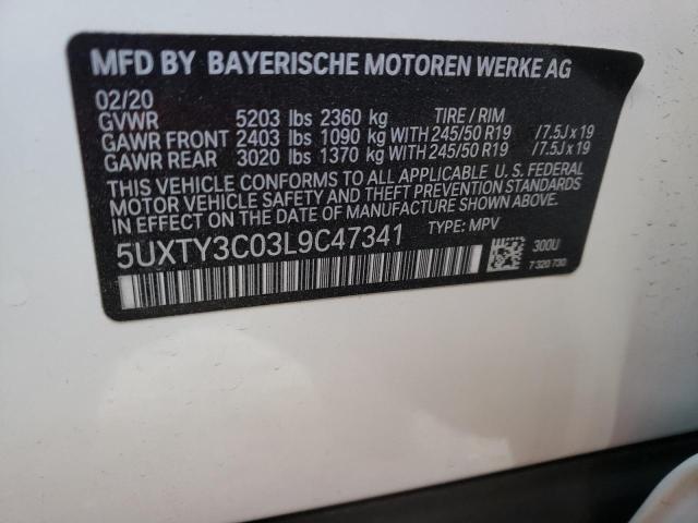 Photo 9 VIN: 5UXTY3C03L9C47341 - BMW X3 SDRIVE3 