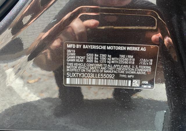 Photo 9 VIN: 5UXTY3C03LLE55092 - BMW X3 SDRIVE3 