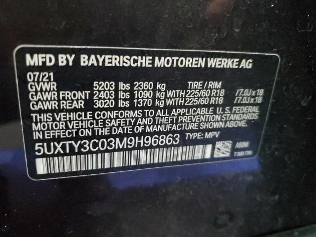 Photo 11 VIN: 5UXTY3C03M9H96863 - BMW X3 SDRIVE3 