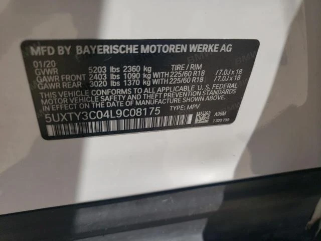 Photo 11 VIN: 5UXTY3C04L9C08175 - BMW X3 SDRIVE3 