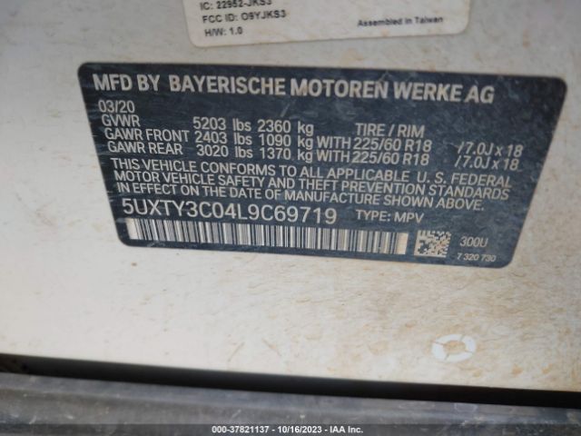 Photo 8 VIN: 5UXTY3C04L9C69719 - BMW X3 