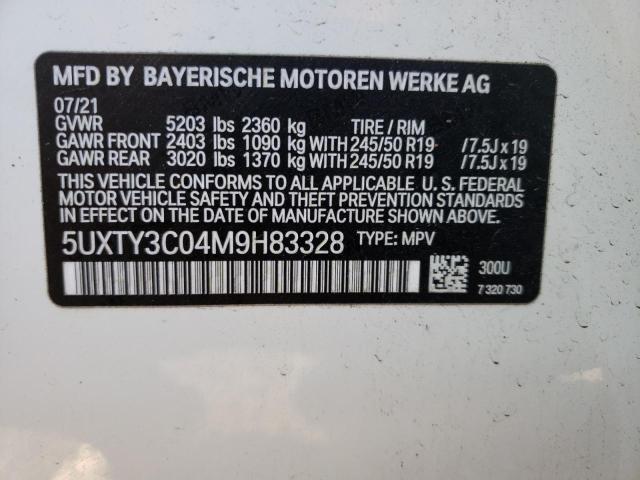 Photo 12 VIN: 5UXTY3C04M9H83328 - BMW X3 