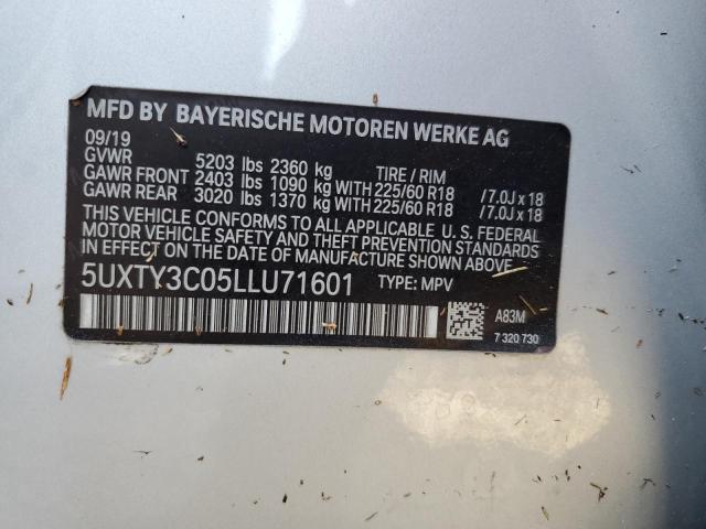 Photo 9 VIN: 5UXTY3C05LLU71601 - BMW X3 SDRIVE3 