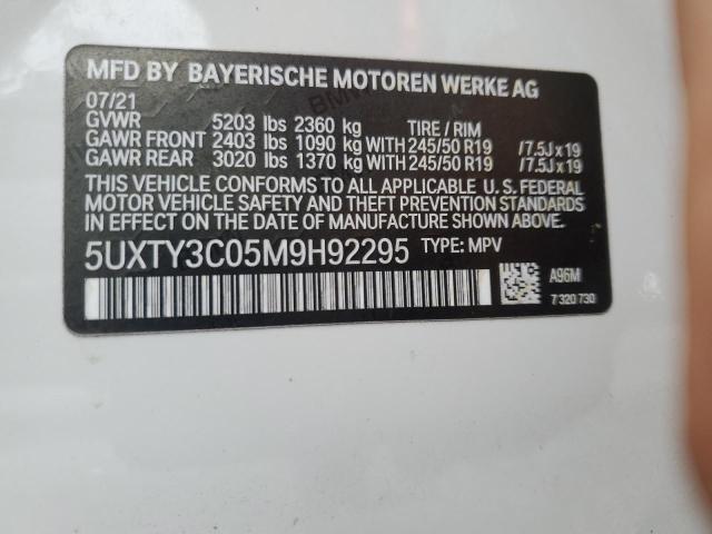 Photo 12 VIN: 5UXTY3C05M9H92295 - BMW X3 SDRIVE3 