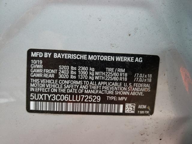 Photo 9 VIN: 5UXTY3C06LLU72529 - BMW X3 