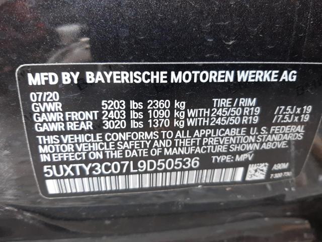 Photo 9 VIN: 5UXTY3C07L9D50536 - BMW X3 SDRIVE3 