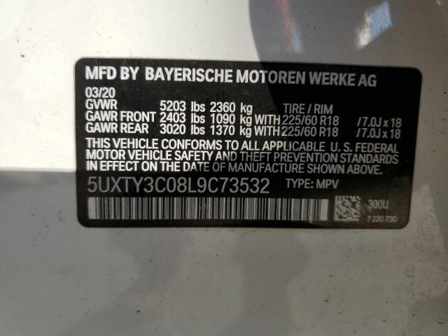 Photo 12 VIN: 5UXTY3C08L9C73532 - BMW X3 SDRIVE3 