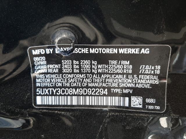 Photo 9 VIN: 5UXTY3C08M9D92294 - BMW X3 SDRIVE3 