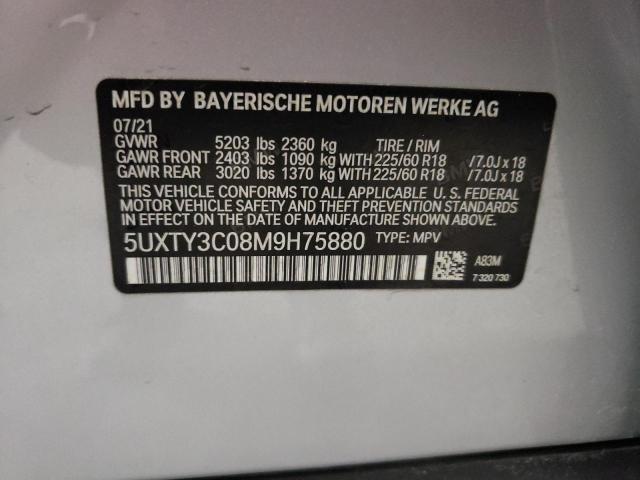 Photo 12 VIN: 5UXTY3C08M9H75880 - BMW X3 SDRIVE3 