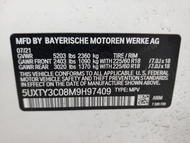 Photo 12 VIN: 5UXTY3C08M9H97409 - BMW X3 SDRIVE3 