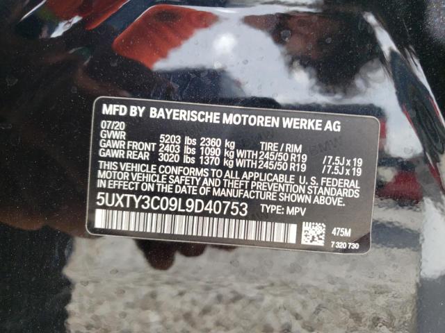 Photo 9 VIN: 5UXTY3C09L9D40753 - BMW X3 SDRIVE3 