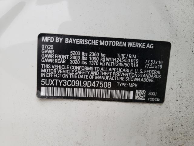 Photo 9 VIN: 5UXTY3C09L9D47508 - BMW X3 SDRIVE3 