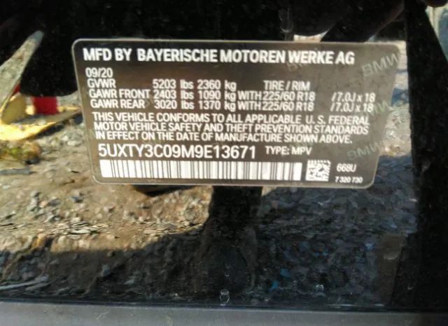 Photo 8 VIN: 5UXTY3C09M9E13671 - BMW X3 