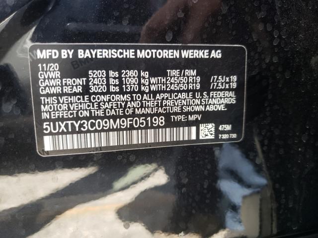 Photo 9 VIN: 5UXTY3C09M9F05198 - BMW X3 SDRIVE3 