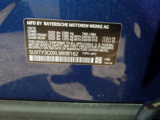 Photo 9 VIN: 5UXTY3C0XL9B08162 - BMW X3 