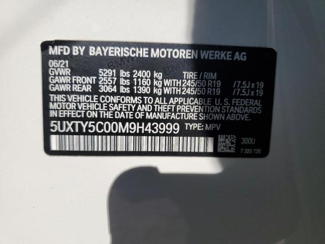 Photo 12 VIN: 5UXTY5C00M9H43999 - BMW X3 XDRIVE3 