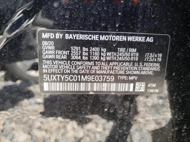 Photo 9 VIN: 5UXTY5C01M9E03759 - BMW X3 XDRIVE3 