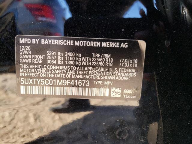 Photo 12 VIN: 5UXTY5C01M9F41673 - BMW X3 XDRIVE3 