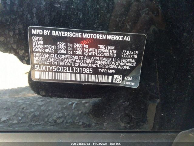 Photo 8 VIN: 5UXTY5C02LLT31985 - BMW X3 