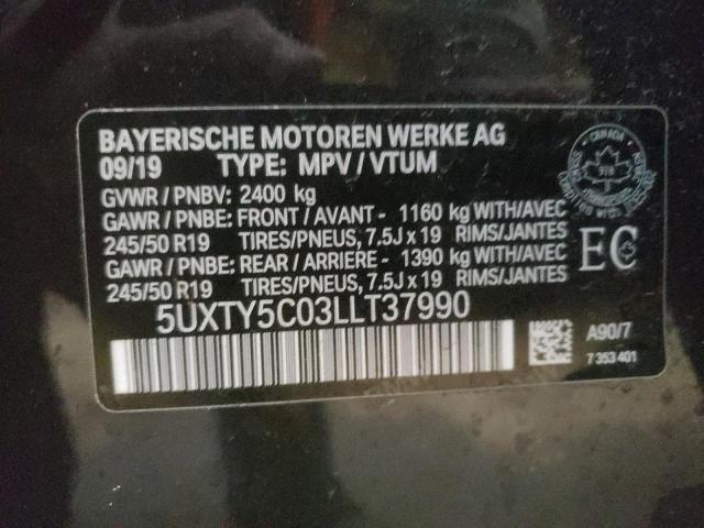 Photo 9 VIN: 5UXTY5C03LLT37990 - BMW X3 XDRIVE3 