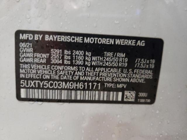 Photo 10 VIN: 5UXTY5C03M9H61171 - BMW X3 XDRIVE3 