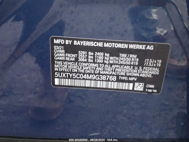 Photo 8 VIN: 5UXTY5C04M9G38768 - BMW X3 