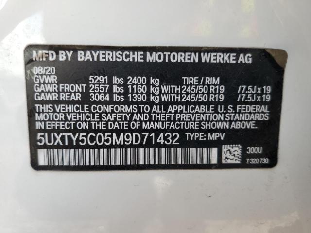 Photo 12 VIN: 5UXTY5C05M9D71432 - BMW X3 XDRIVE3 