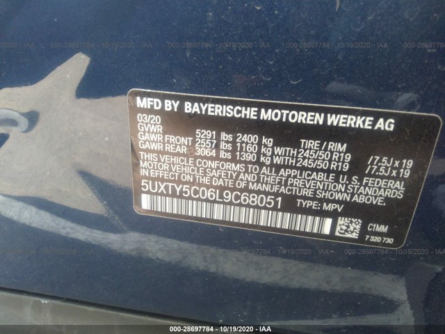 Photo 8 VIN: 5UXTY5C06L9C68051 - BMW X3 