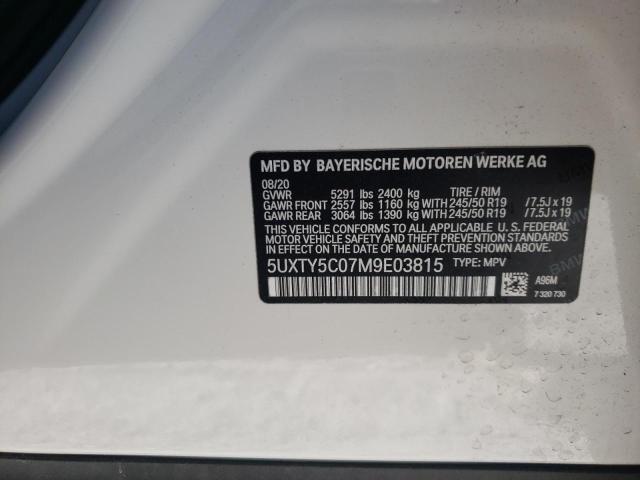 Photo 9 VIN: 5UXTY5C07M9E03815 - BMW X3 XDRIVE3 